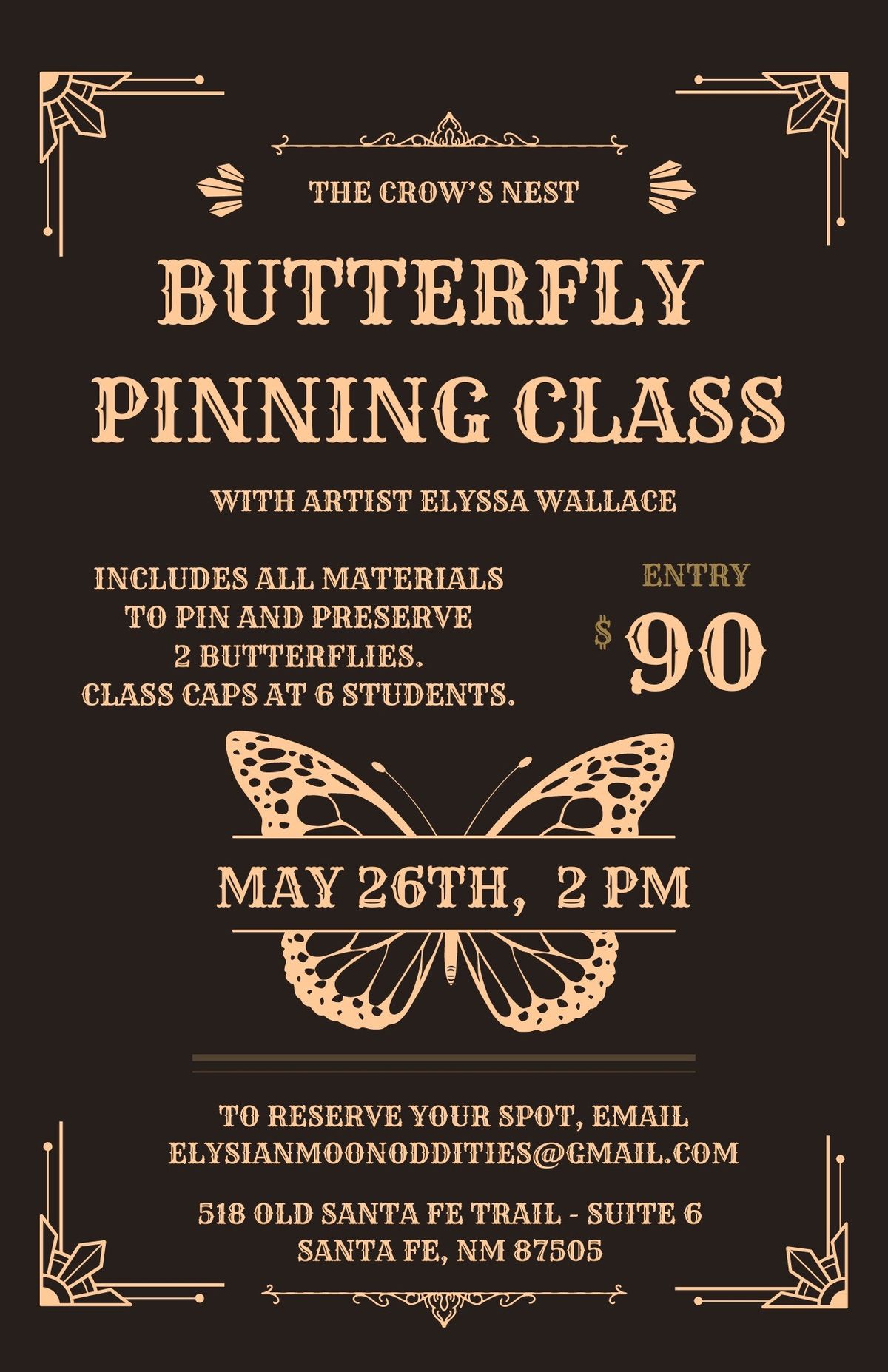 Butterfly Pinning Class