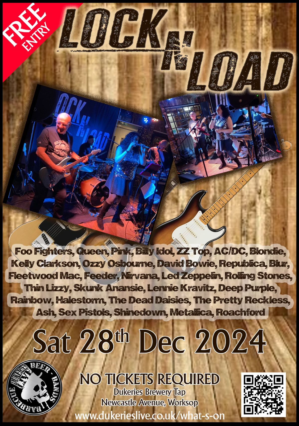 FREE ENTRY | LOCK & LOAD | Rock & Pop Covers