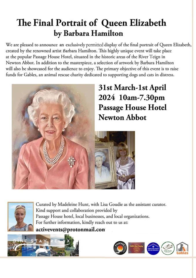 Exhibition: The final portrait of Queen Elizabeth by Barbara Hamilton.