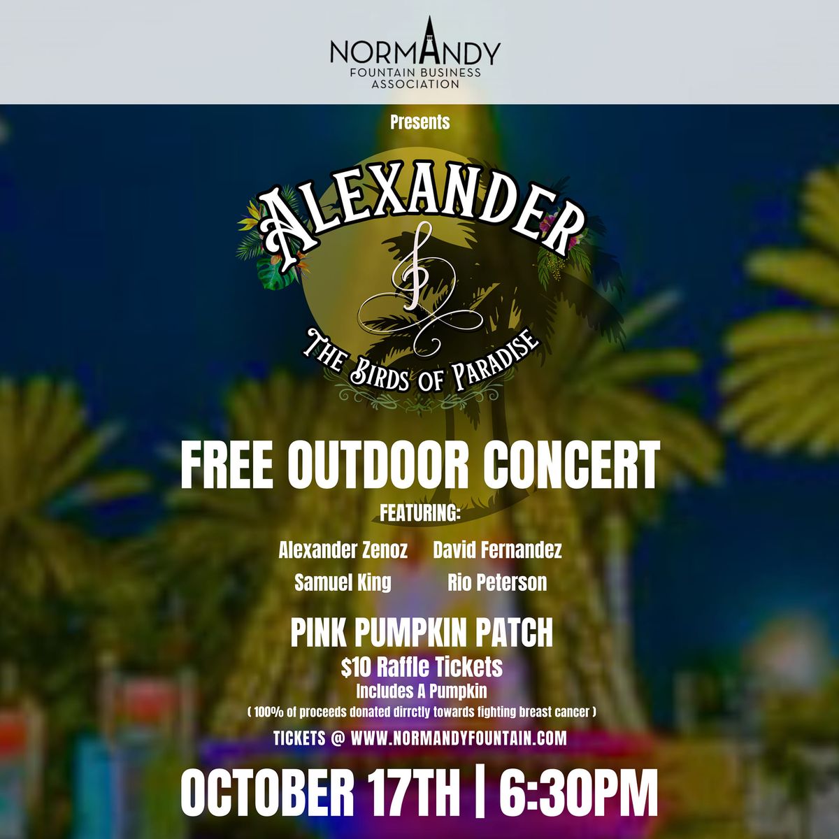 Alexander & The Birds of Paradise: Free Outdoor Concert