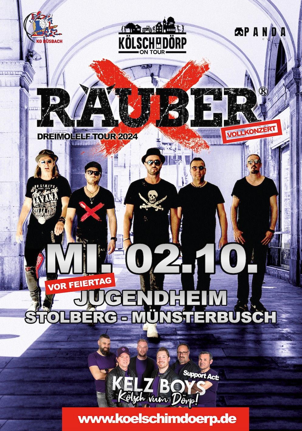 R\u00c4UBER - KONZERT STOLBERG - DREIMOLELF TOUR 2024 - K\u00d6LSCH IM D\u00d6RP (INDOOR)