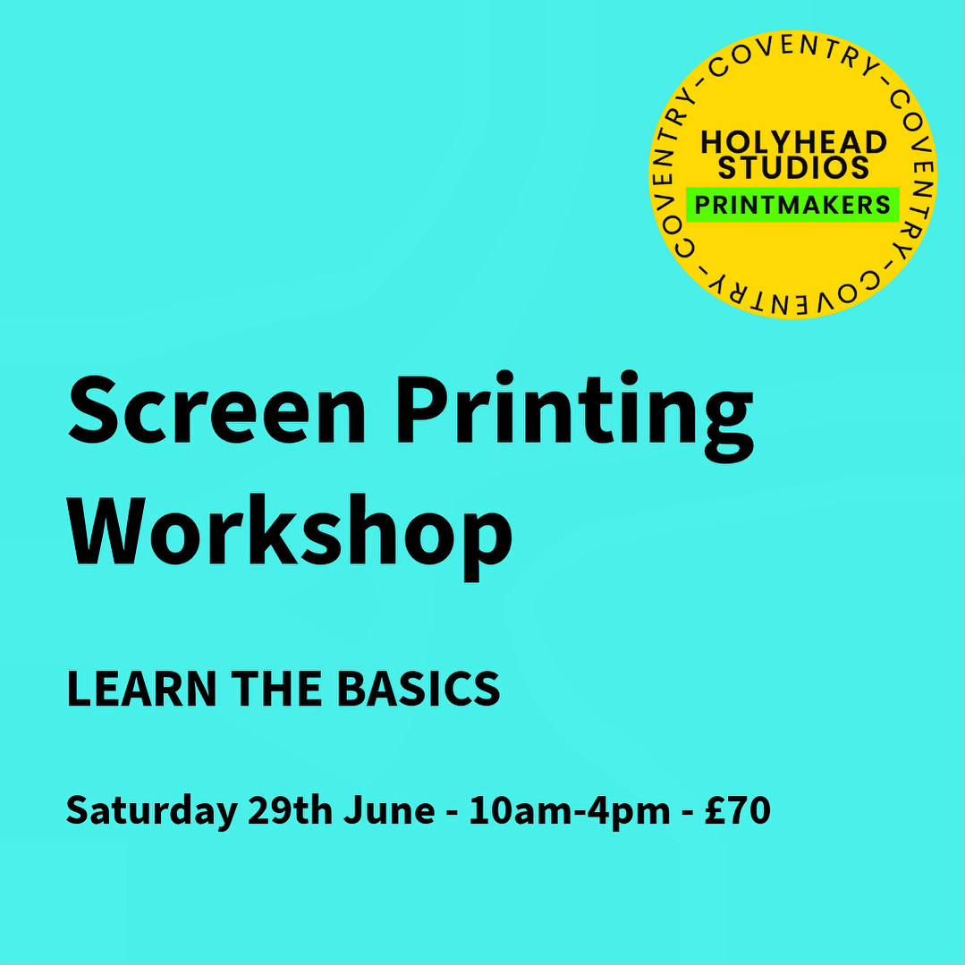 SOLD OUT - Screen Printing Workshop - Learn the basics - JUNE 29th 2024