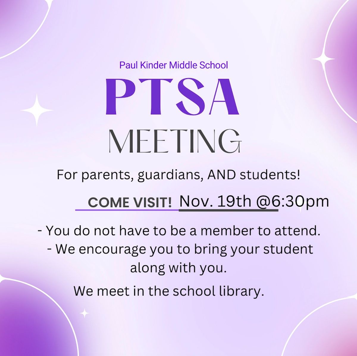 PTSA meeting 