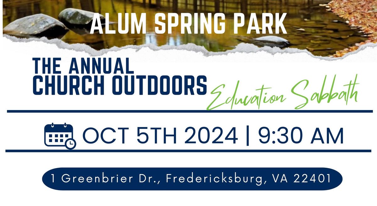 October 5 Outdoor Worship Alum Springs Park