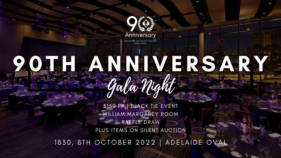 Adelaide University Rugby's 90th Anniversary Gala Night