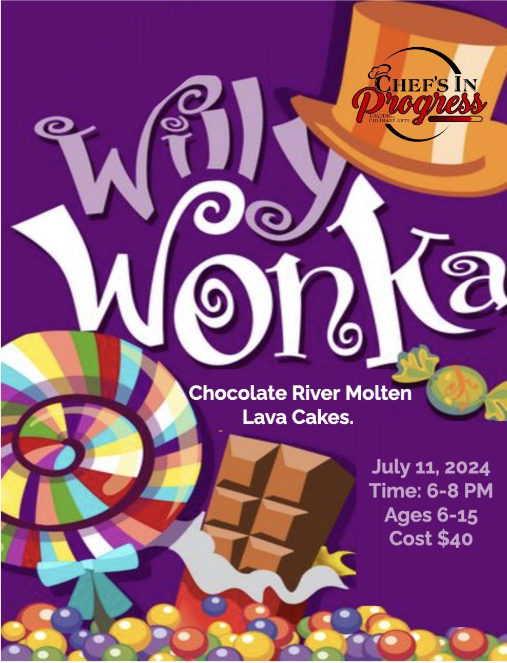 Willy Wonka's Magical Molten Lava Cake Baking Class