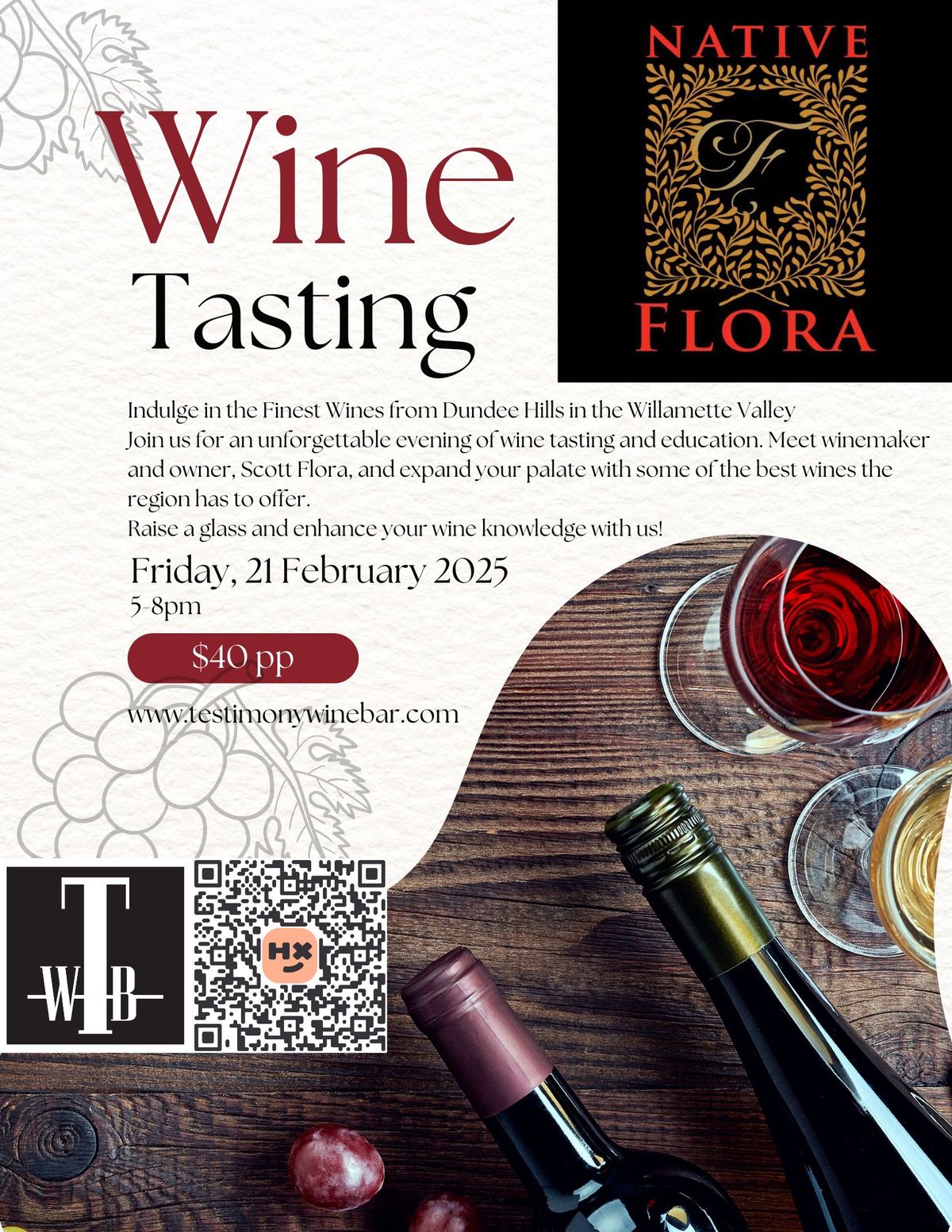 Special Wine Experience with Native Flora from Dundee