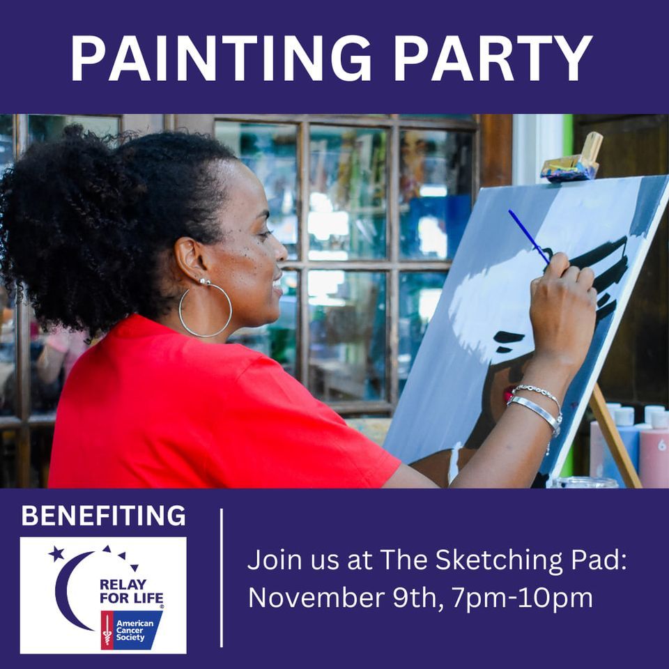 Lets paint! Relay for Life, The Sketching Pad, Conyers, 19 November 2022