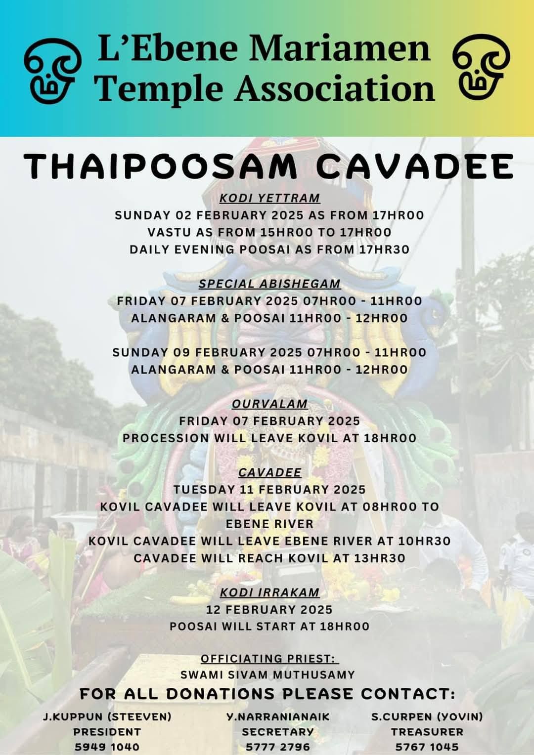 Thaipoosam Cavadee 2025