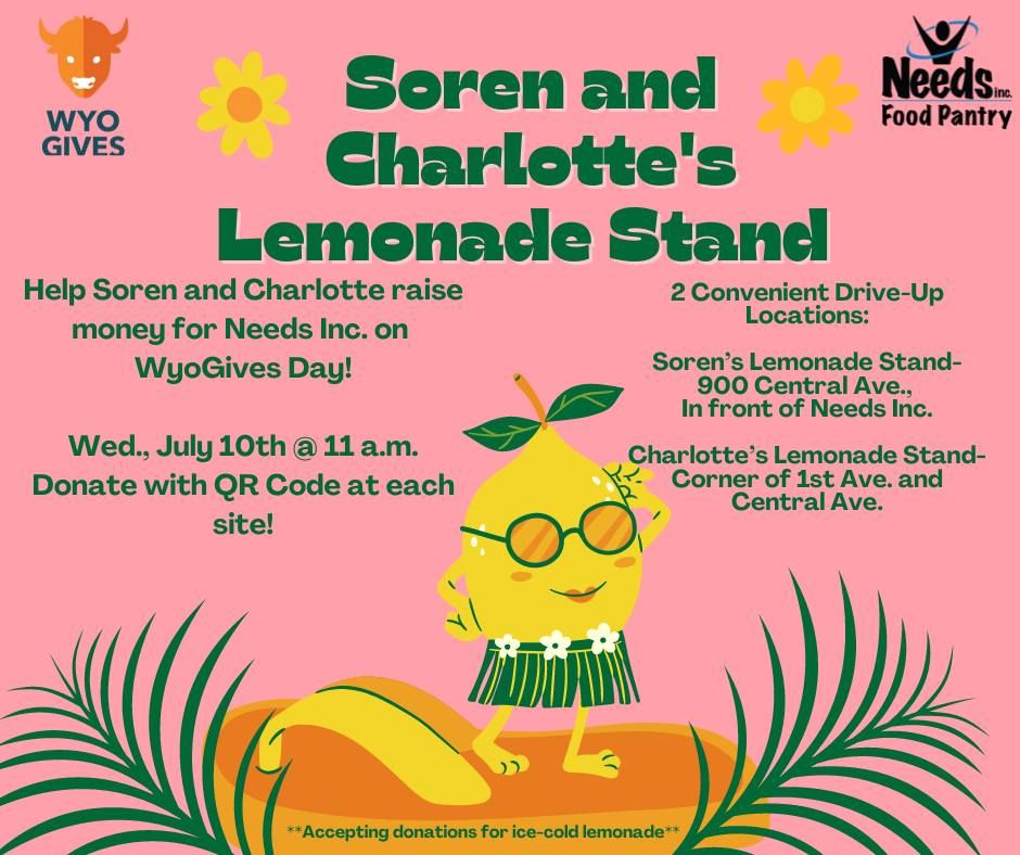 Soren and Charlotte's WyoGives Lemonade Stand