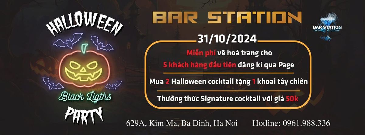 [BAR STATION] HALLOWEEN BLACK LIGHTS PARTY