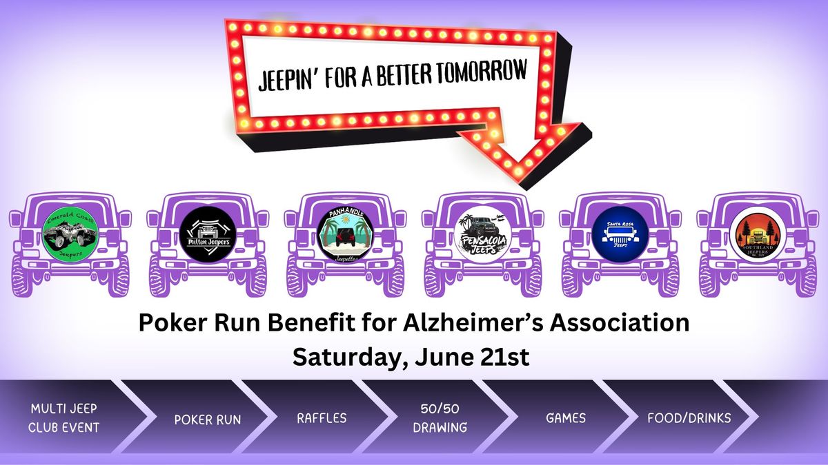 Jeepin' for a better tomorrow:  Poker Run for Alzheimer's 