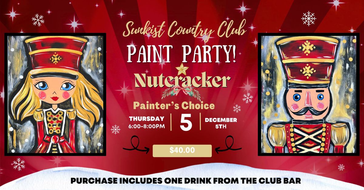 Sunkist Country Club Painter's Choice Paint Party, December 5th, 6-8pm