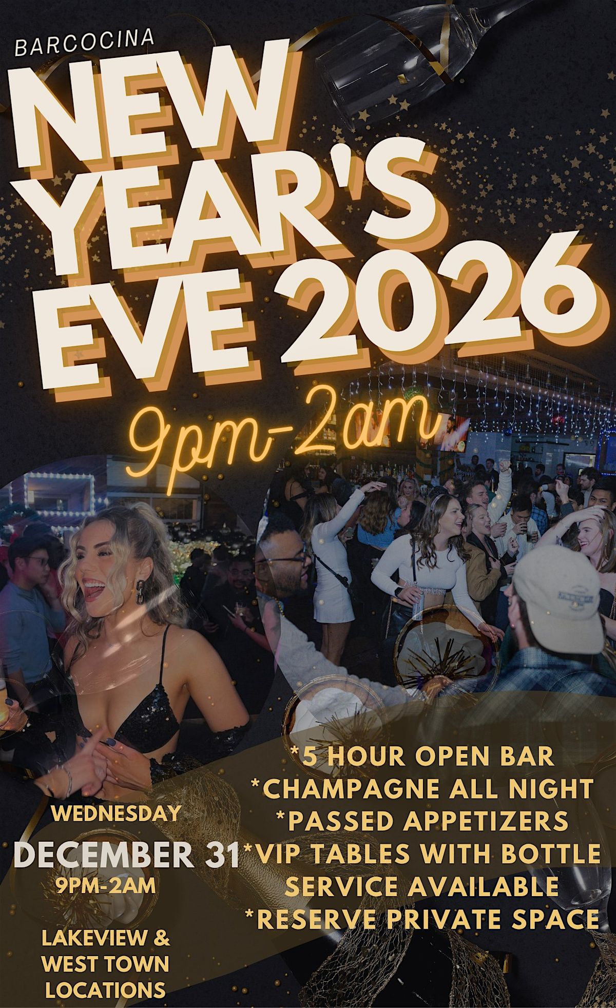 NYE 2026 at Barcocina West Town!