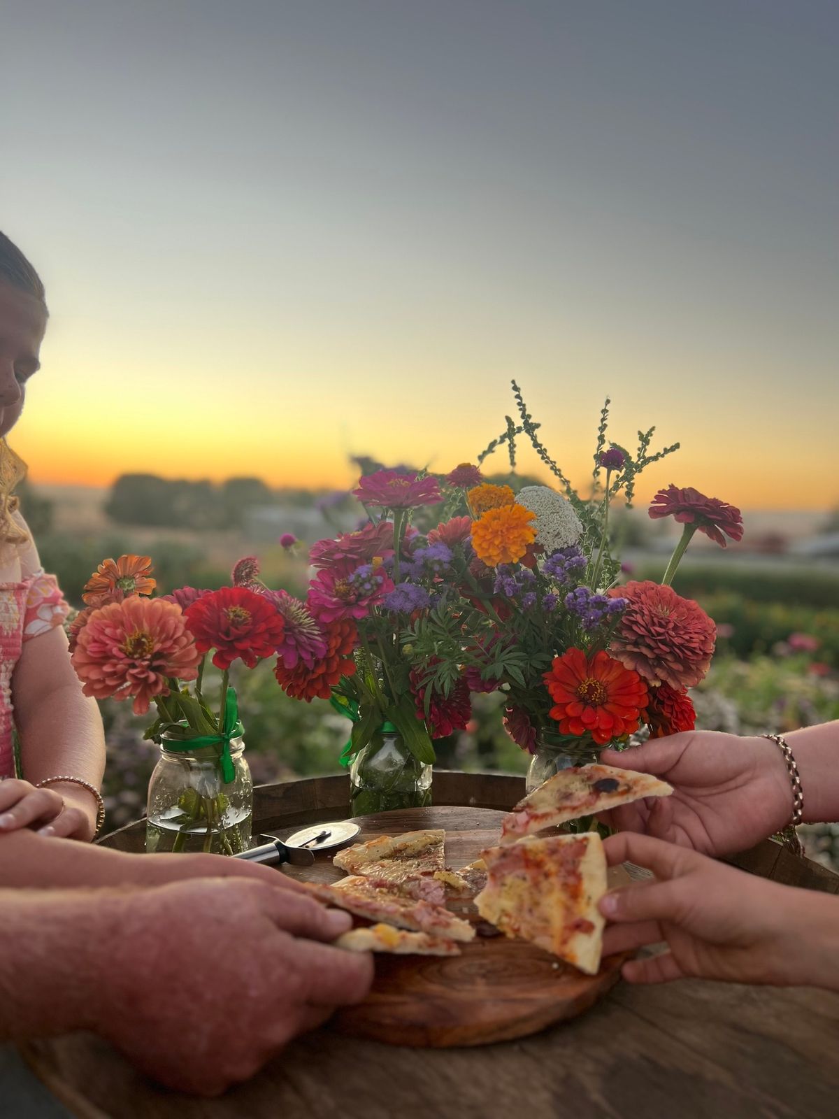 Pizza & Pick Your Own Flowers 