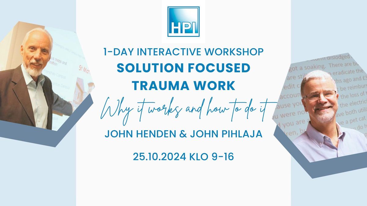 1-Day interactive workshop - Solution focused Trauma work