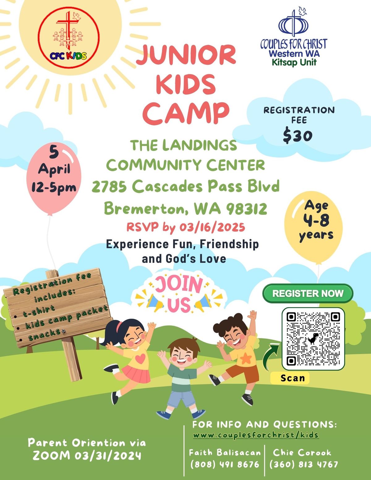 CFC Kids - Junior Kids Camp (Kitsap Unit) at The Landings Community Center, Bremerton