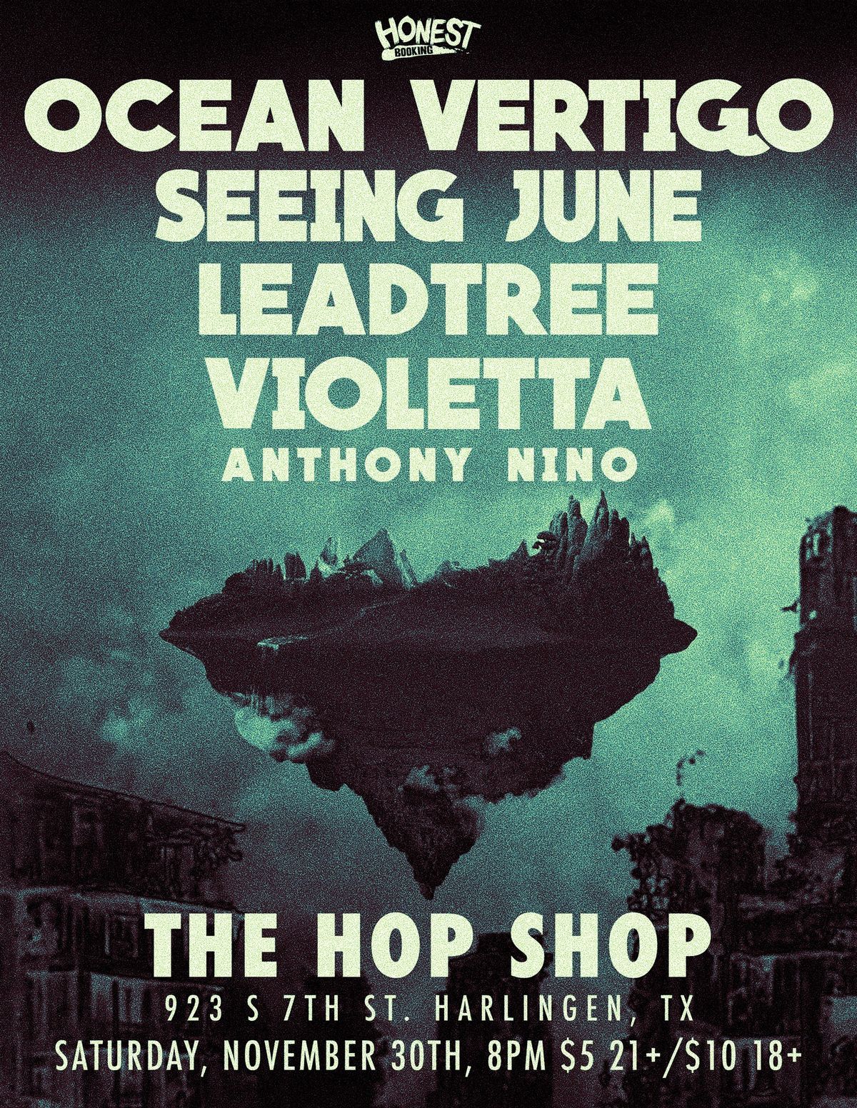 Ocean Vertigo, Seeing June, Leadtree, Violetta, Anthony Nino at The Hop Shop