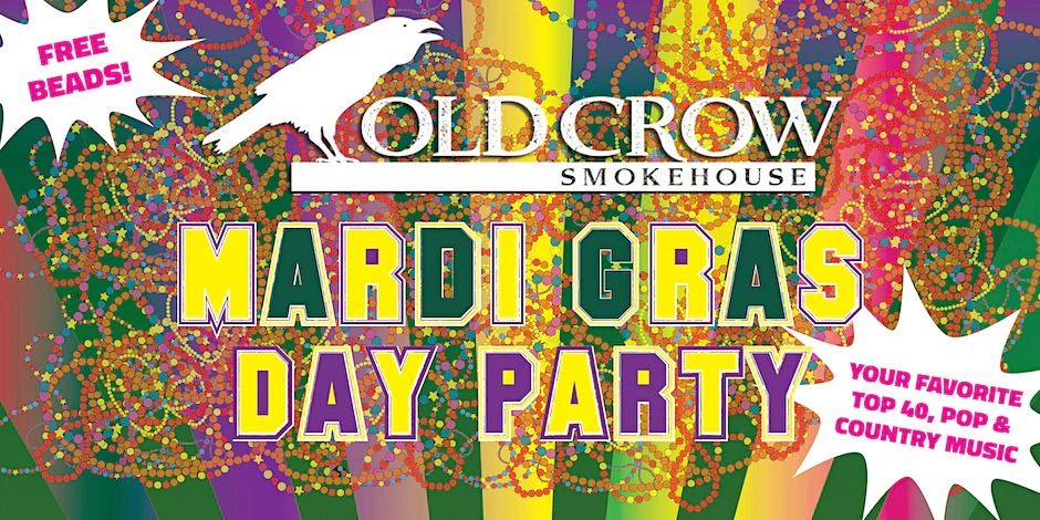 Country Bar Old Crow's Mardi Gras DAY Party: Brunch, Hurricanes, Mimosas & More - 12-5pm