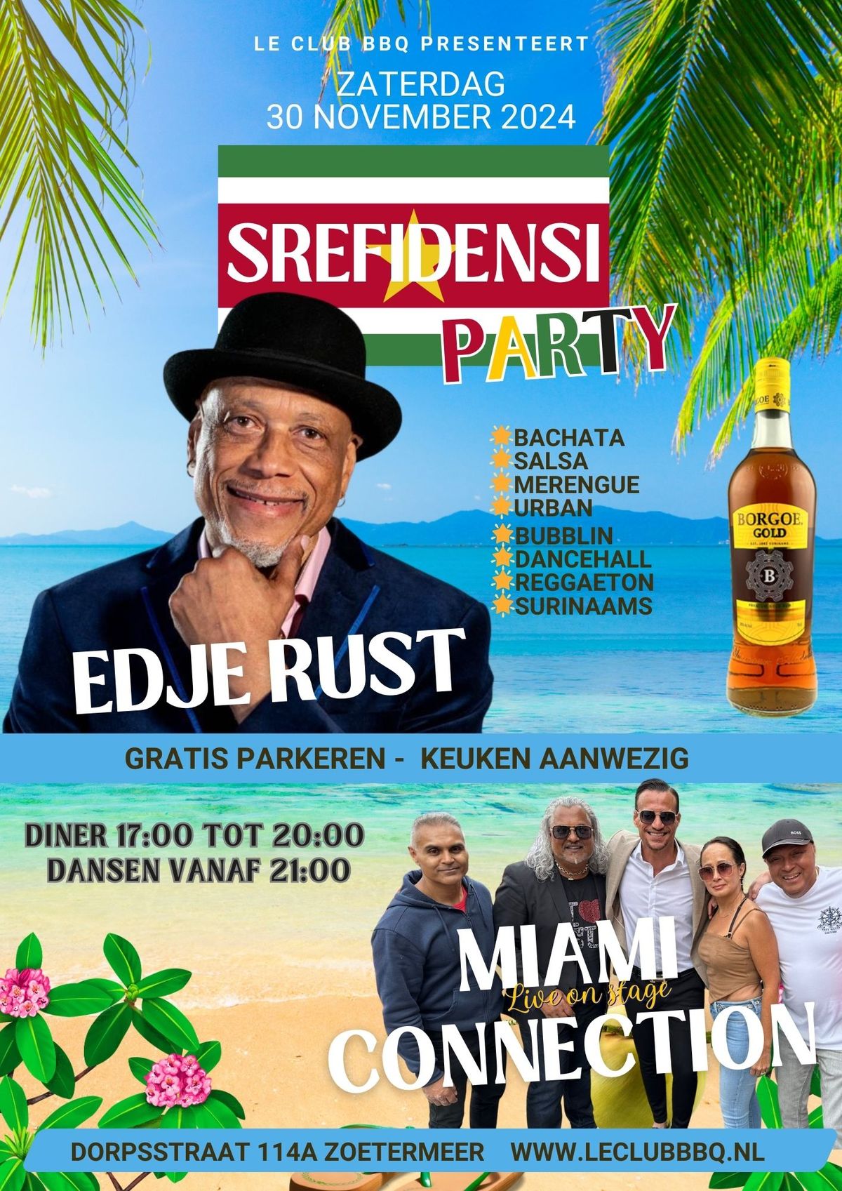 Srefidensi met Edje Rust en  Miami Connection Live 