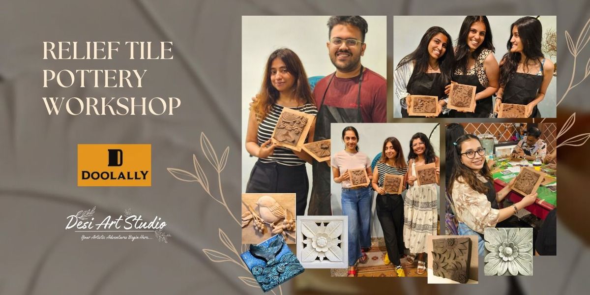 Relief Tile Pottery Workshop - Desi Art Studio