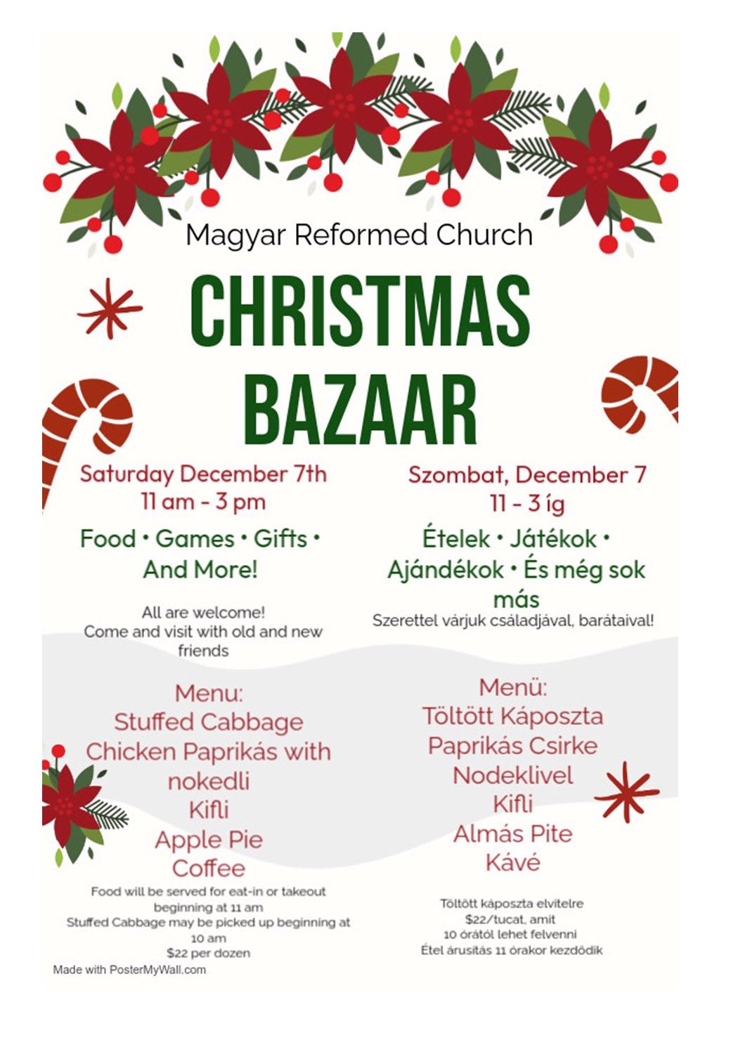 Magyar Reformed Church Christmas bazaar