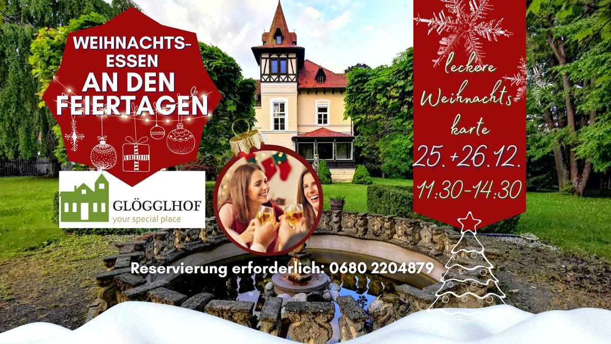 Weihnachtsessen im Gl\u00f6gglhof