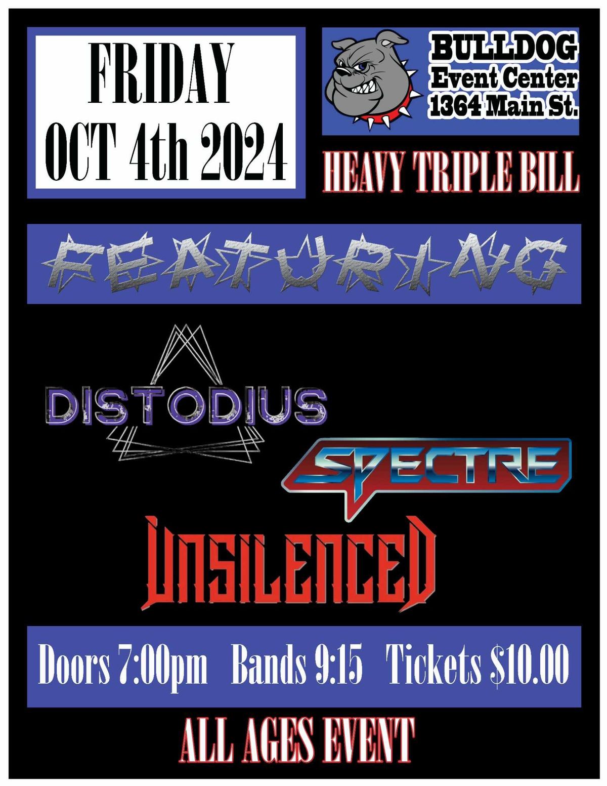 Distodius @ Bulldogs, October 4th