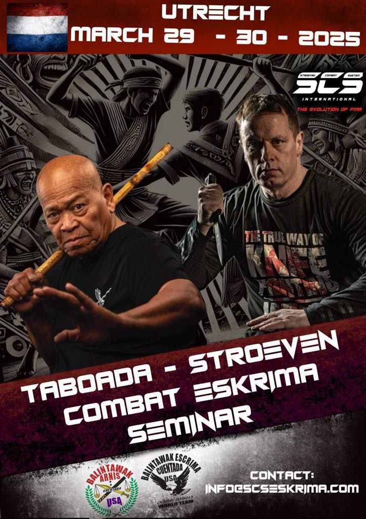 Combat Eskrima seminar with GM Bobby Taboada and Frans Stroeven