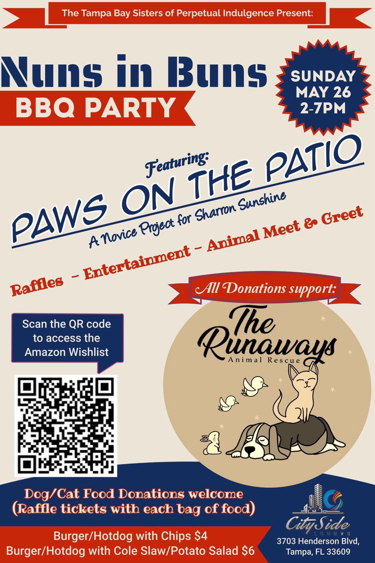 Nuns in Buns Featuring Paws on the Patio! 