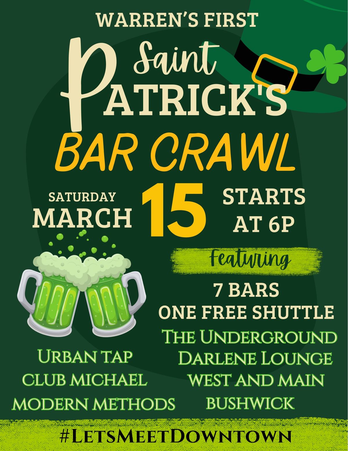 St Patrick's Day Celebration in Downtown Warren