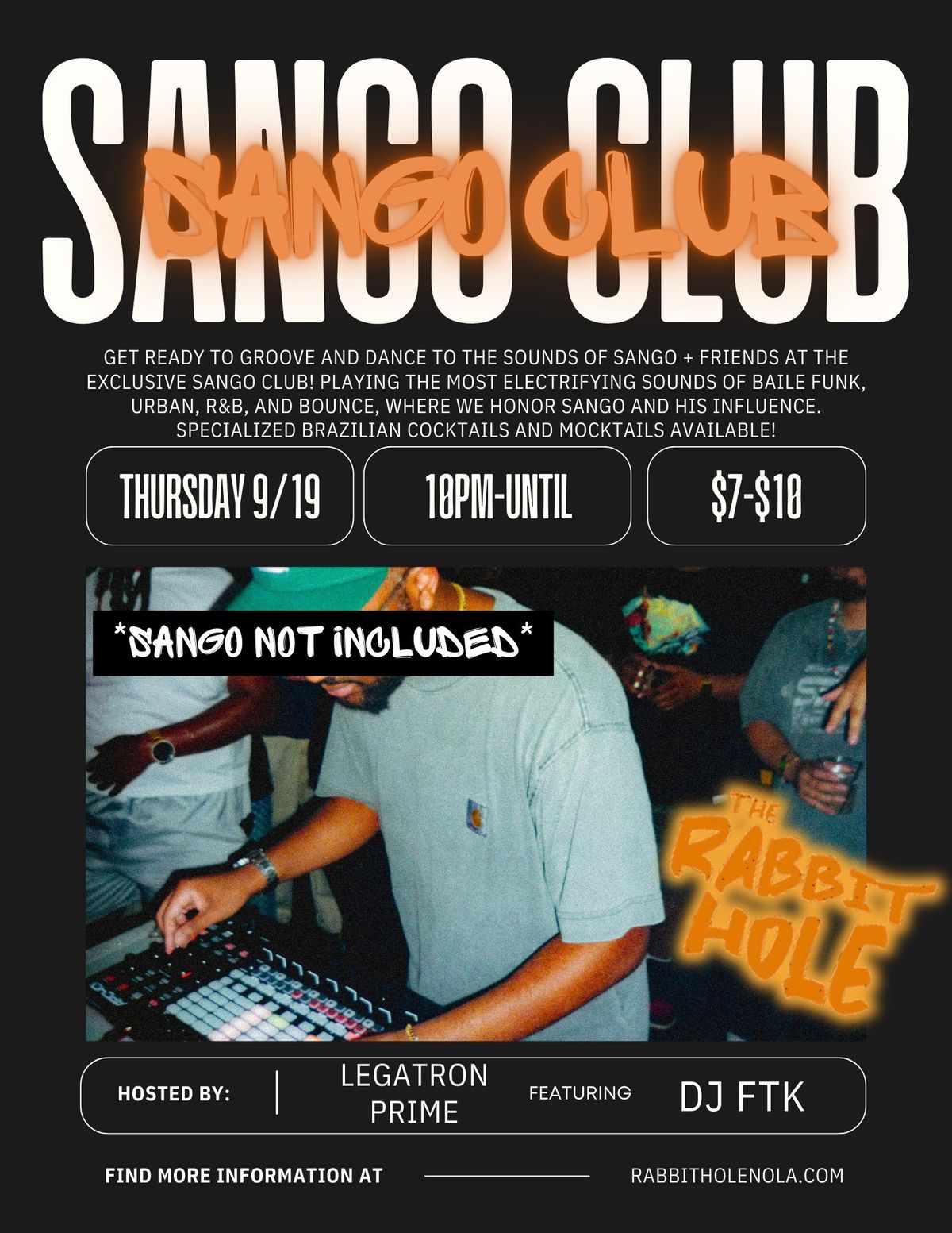 Sango Night w\/ Legatron Prime & DJ FTK