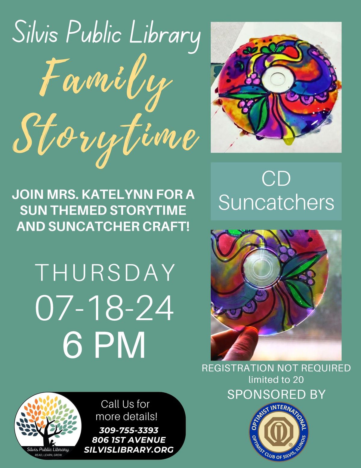Family Storytime: CD Suncatchers