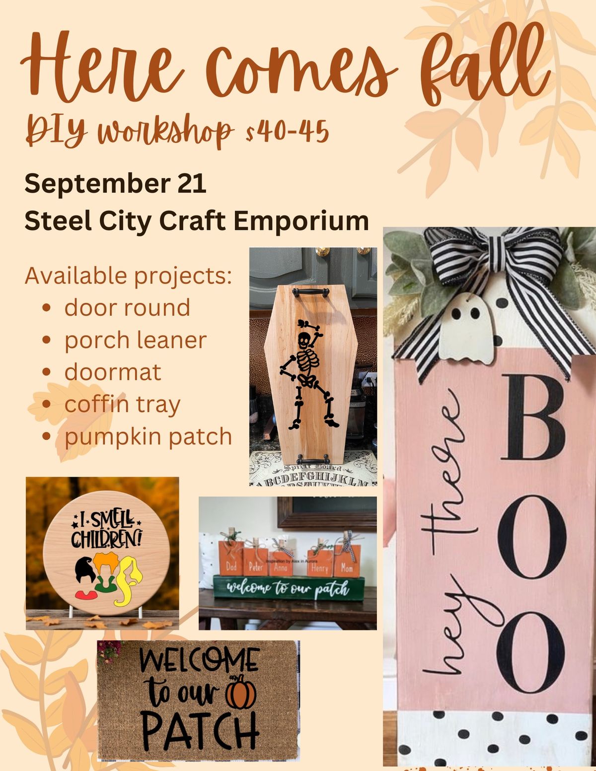 Here Comes Fall DIY Workshops