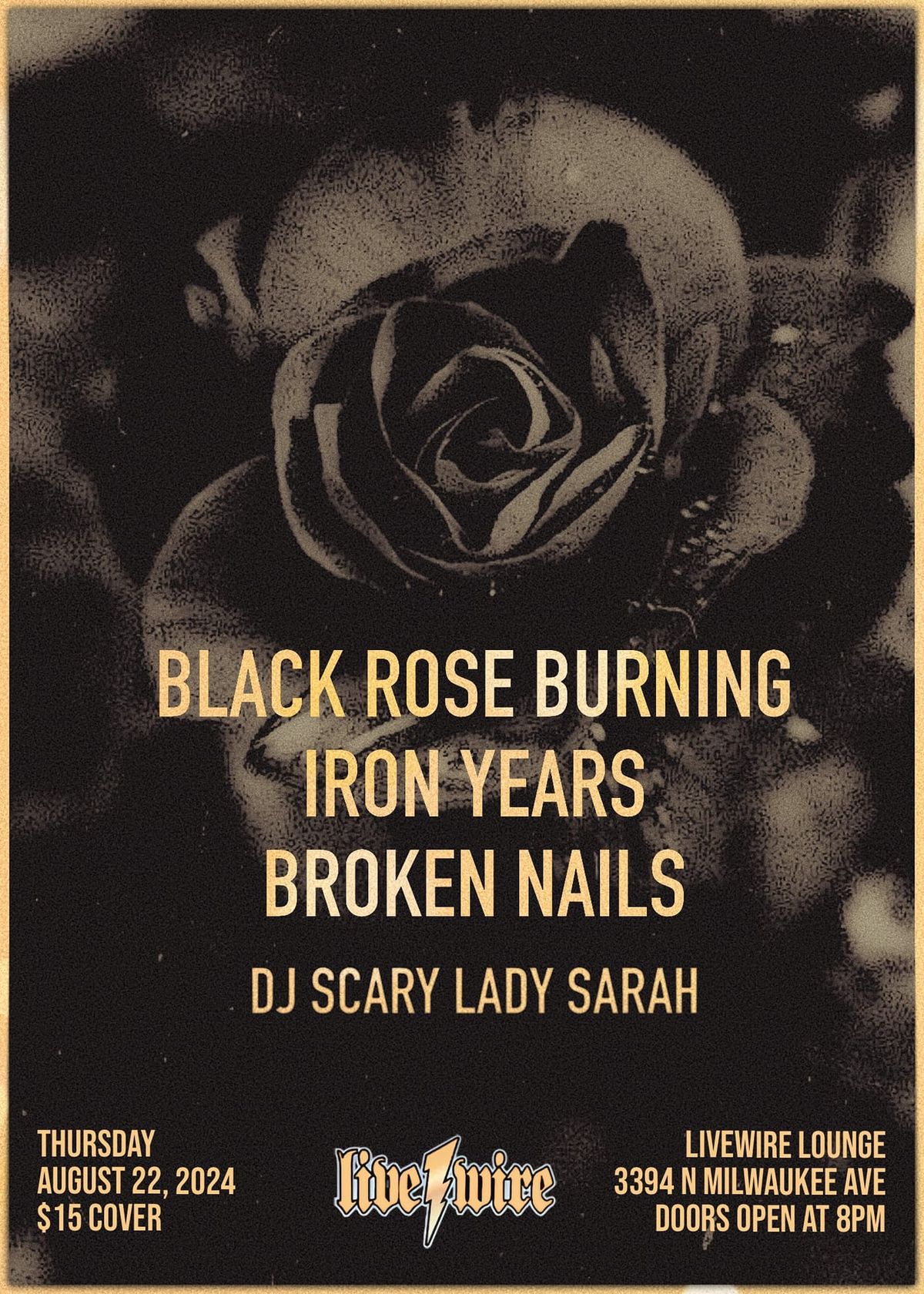 Black Rose Burning - Iron Years - Broken Nails- DJ Scary Lady Sarah