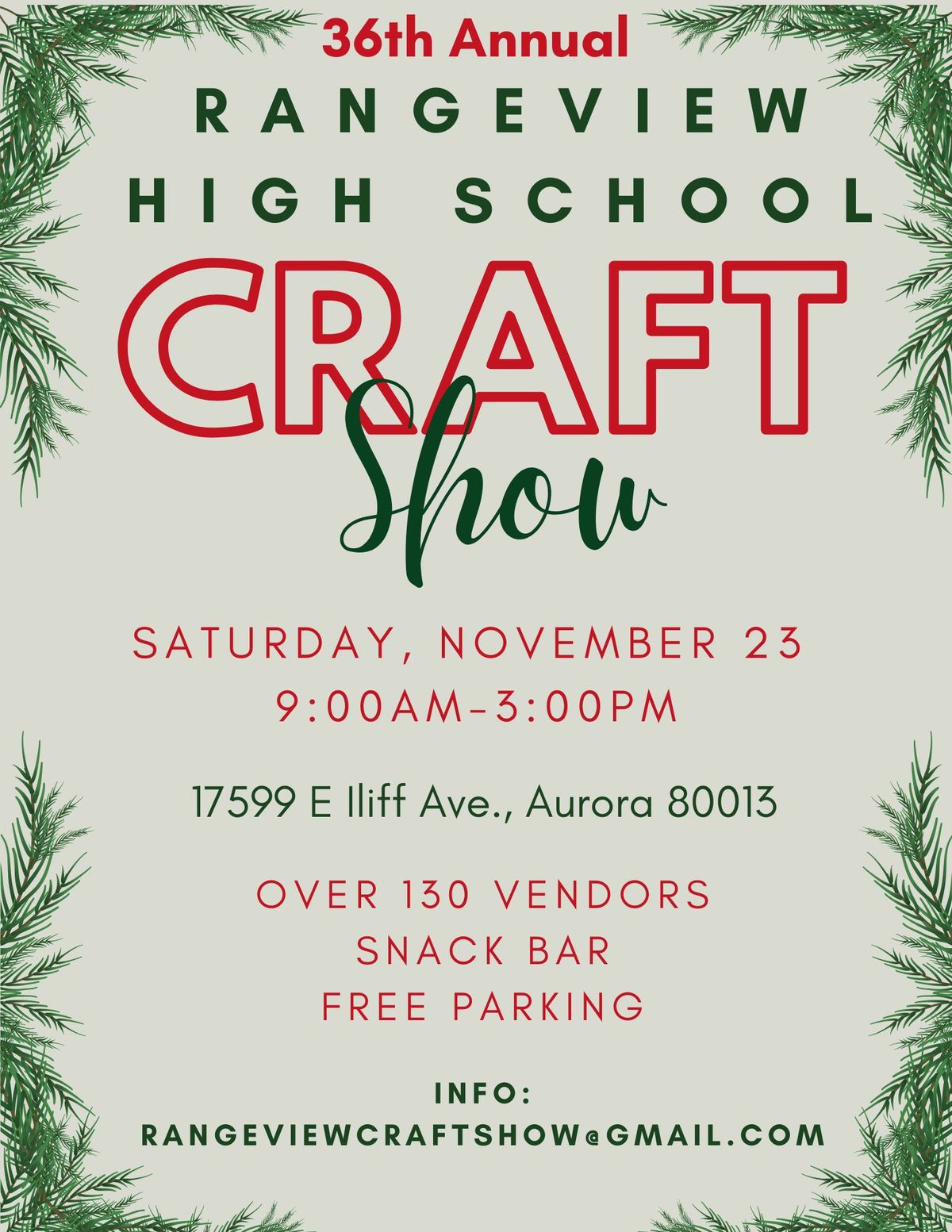 Rangeview High School Craft Show