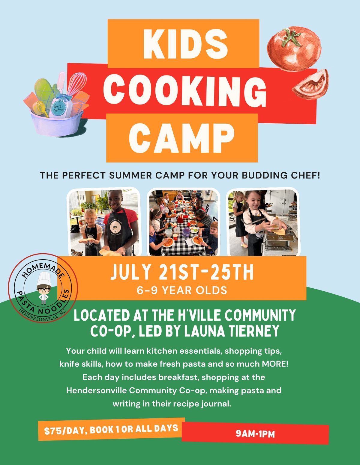 Kids Cooking Camp || July 21st-July 25th 