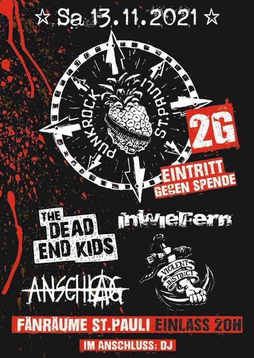 2G Konzert: Inwiefern, Aktion Index Band, Dead End Kids, Violent Instinct