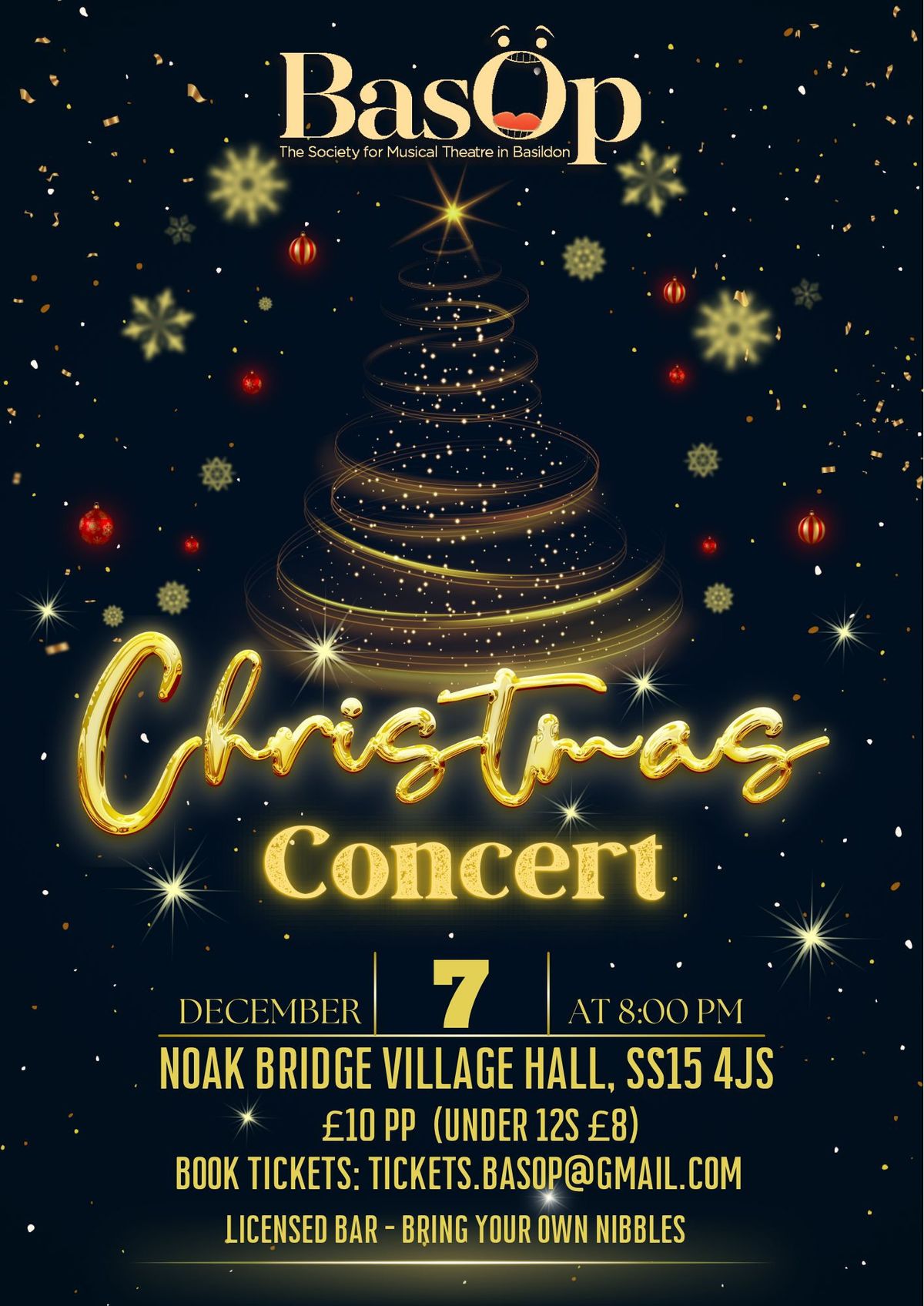 BasOp Christmas Concert- Noak Bridge Village Hall