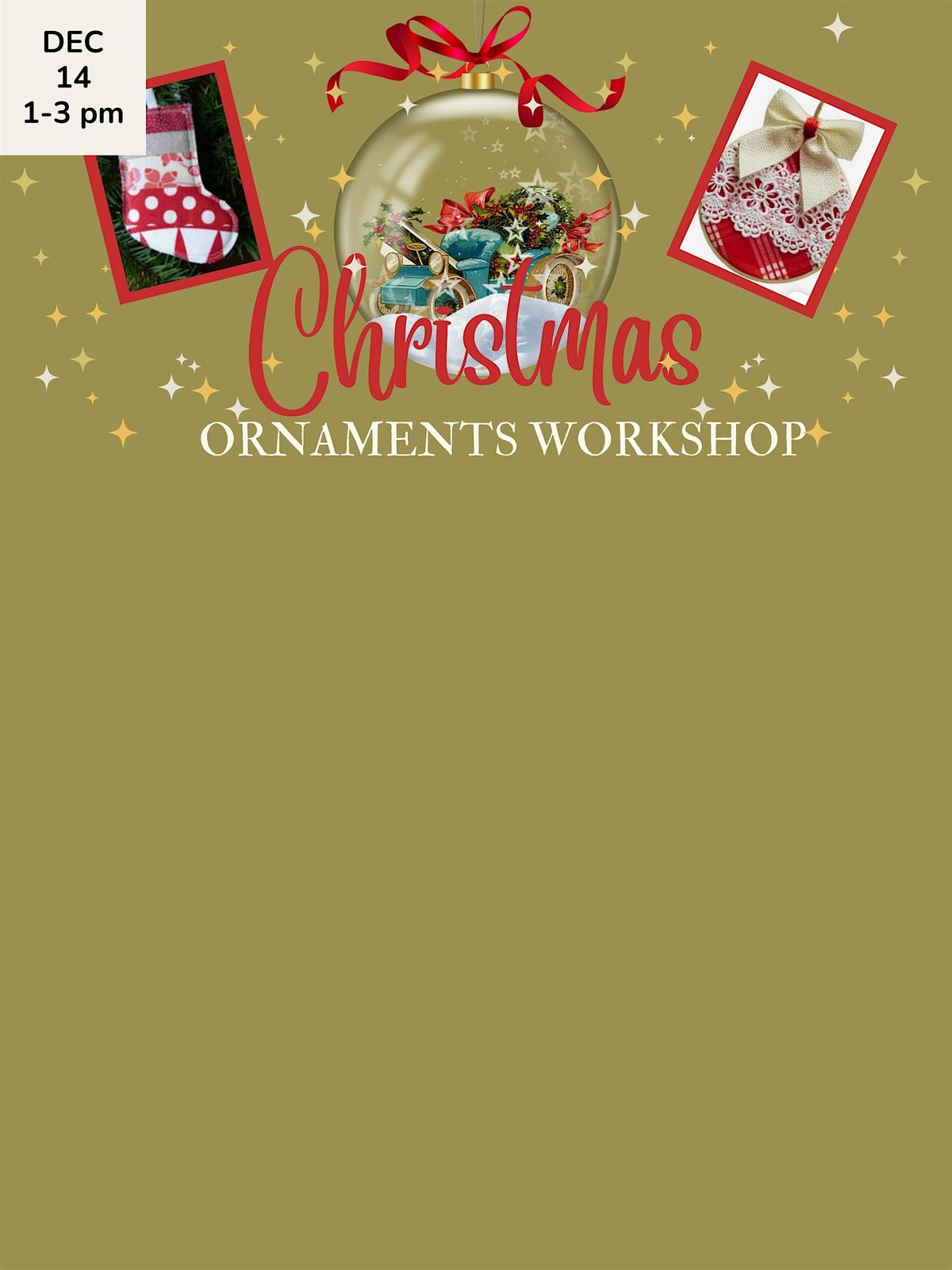 Christmas Sewing Ornaments Workshop