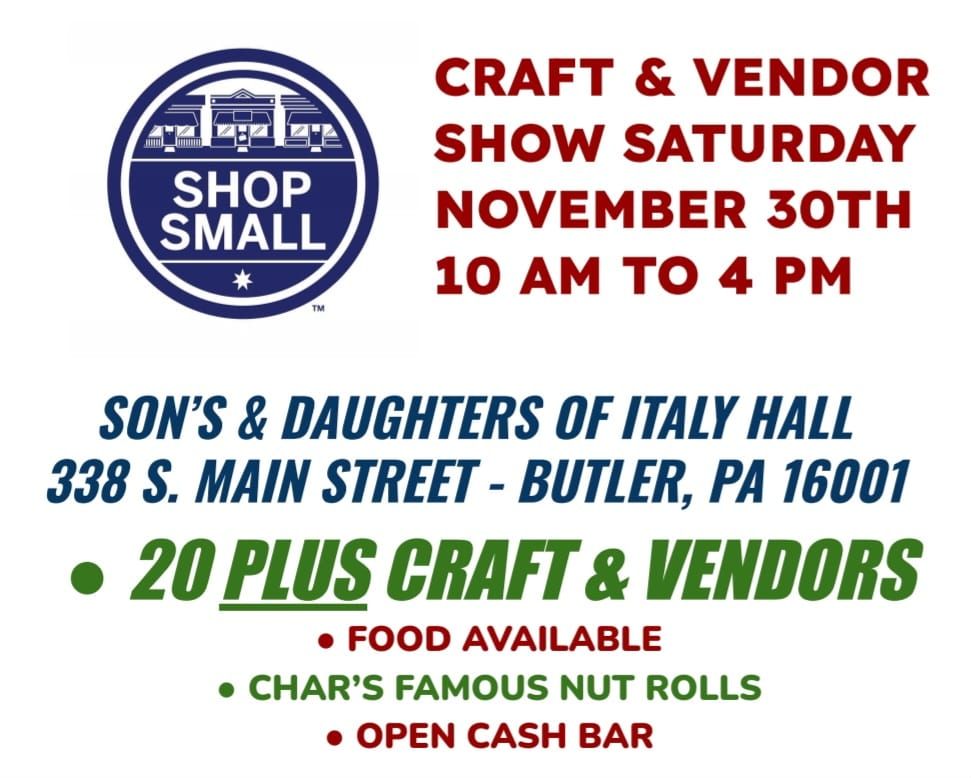 Shop Small Saturday Craft & Vendor Show