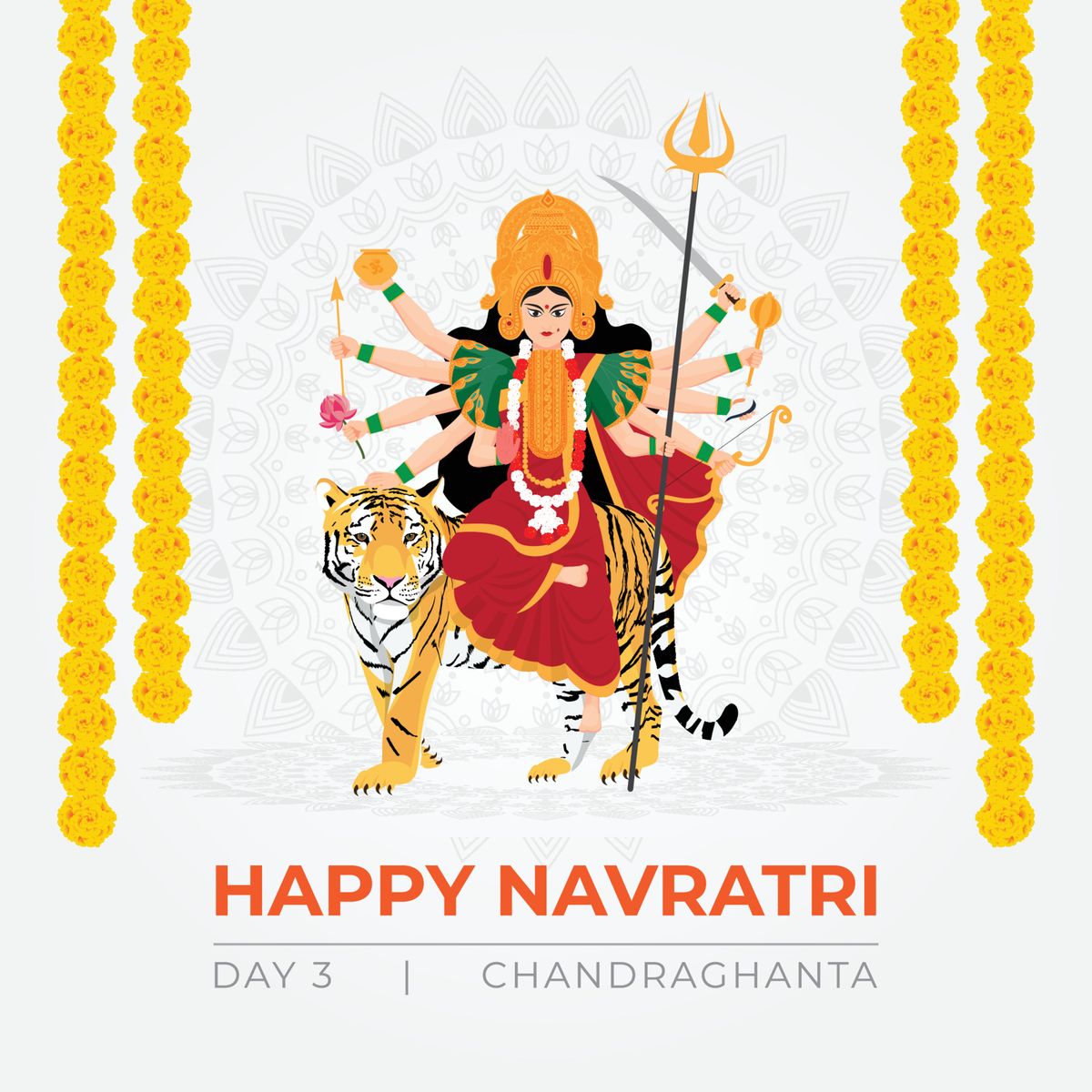 DAY 3:  SHARAD Navratri Celebrations for Devi CHANDRAGHANTA