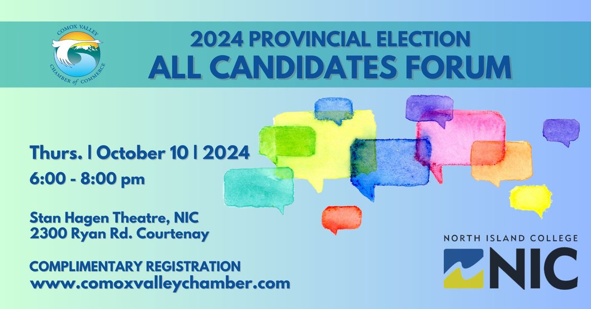 2024 Provincial Election All Candidates Forum