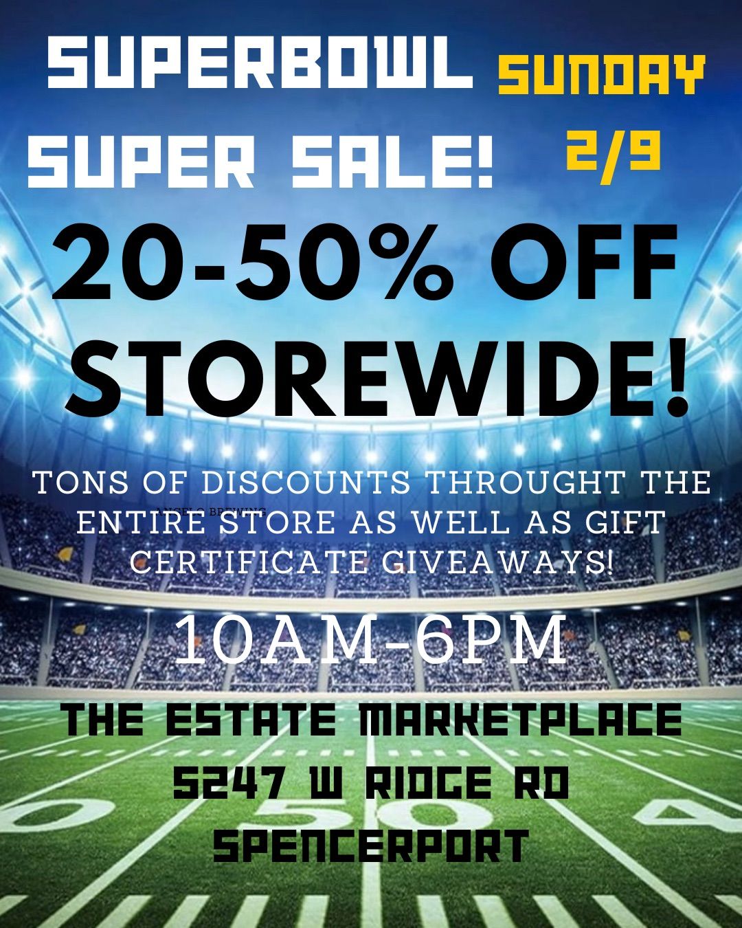 SUPER BOWL SUPER SALE!