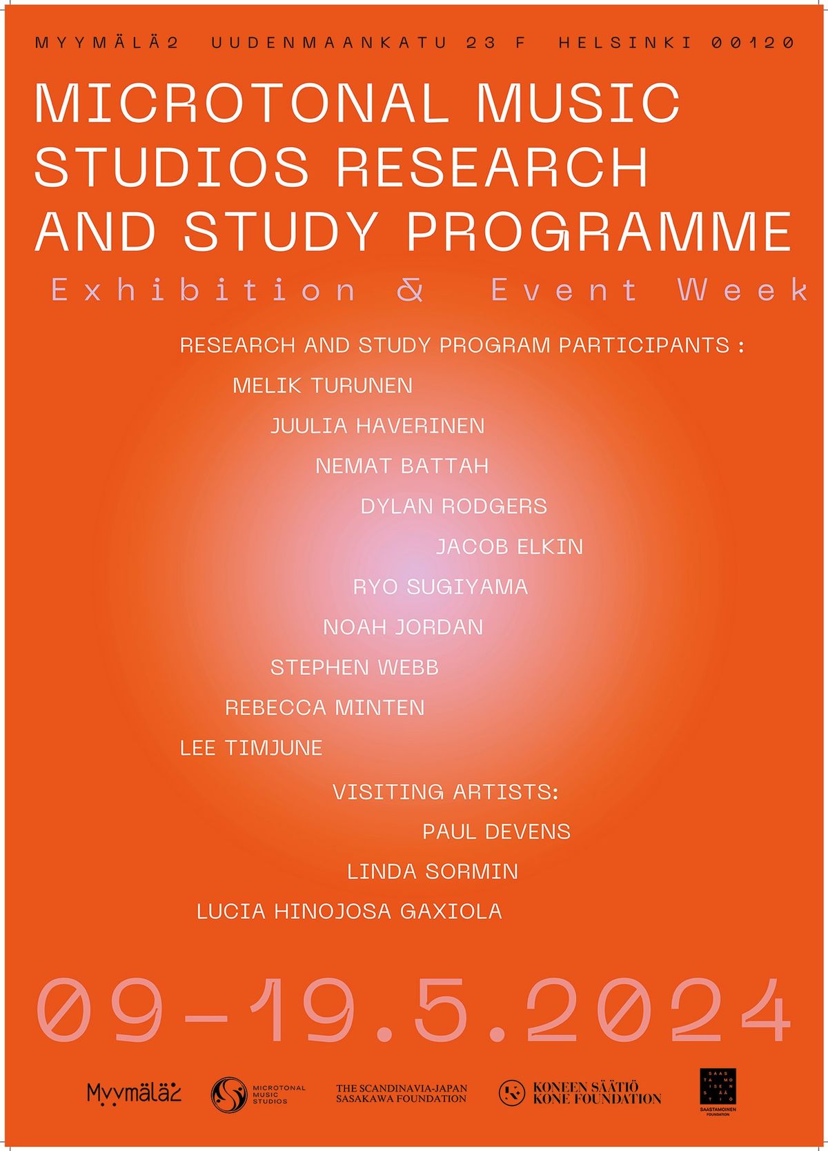 Microtonal Music Studios Research and Study Programme Exhibition and Event Week