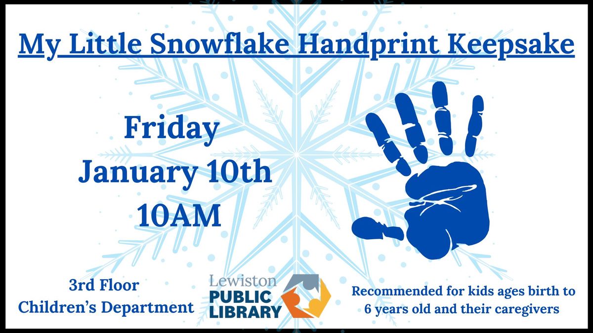 My Little Snowflake Handprint Keepsake