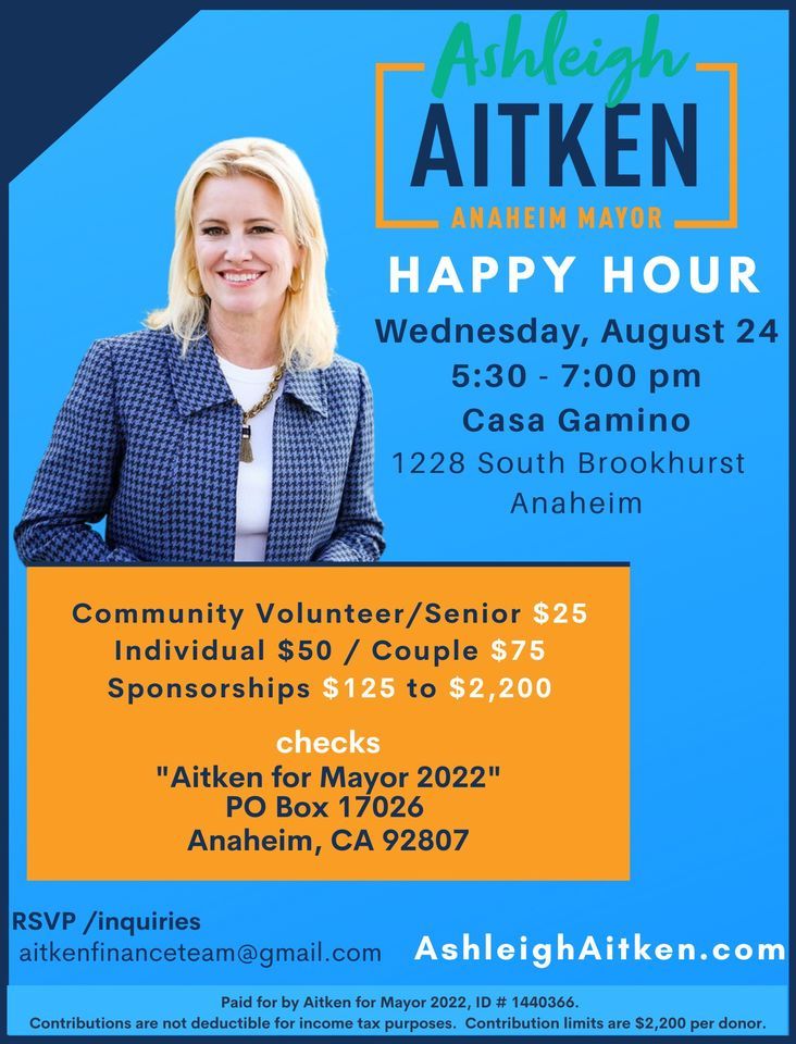Community Happy Hour w\/Ashleigh Aitken for Mayor