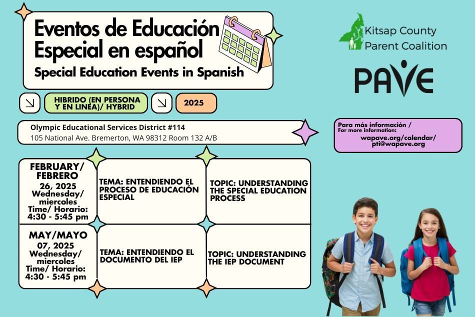 Hybrid: Bremerton \/Online: Eventos de Educacion Especial en espa\u00f1ol