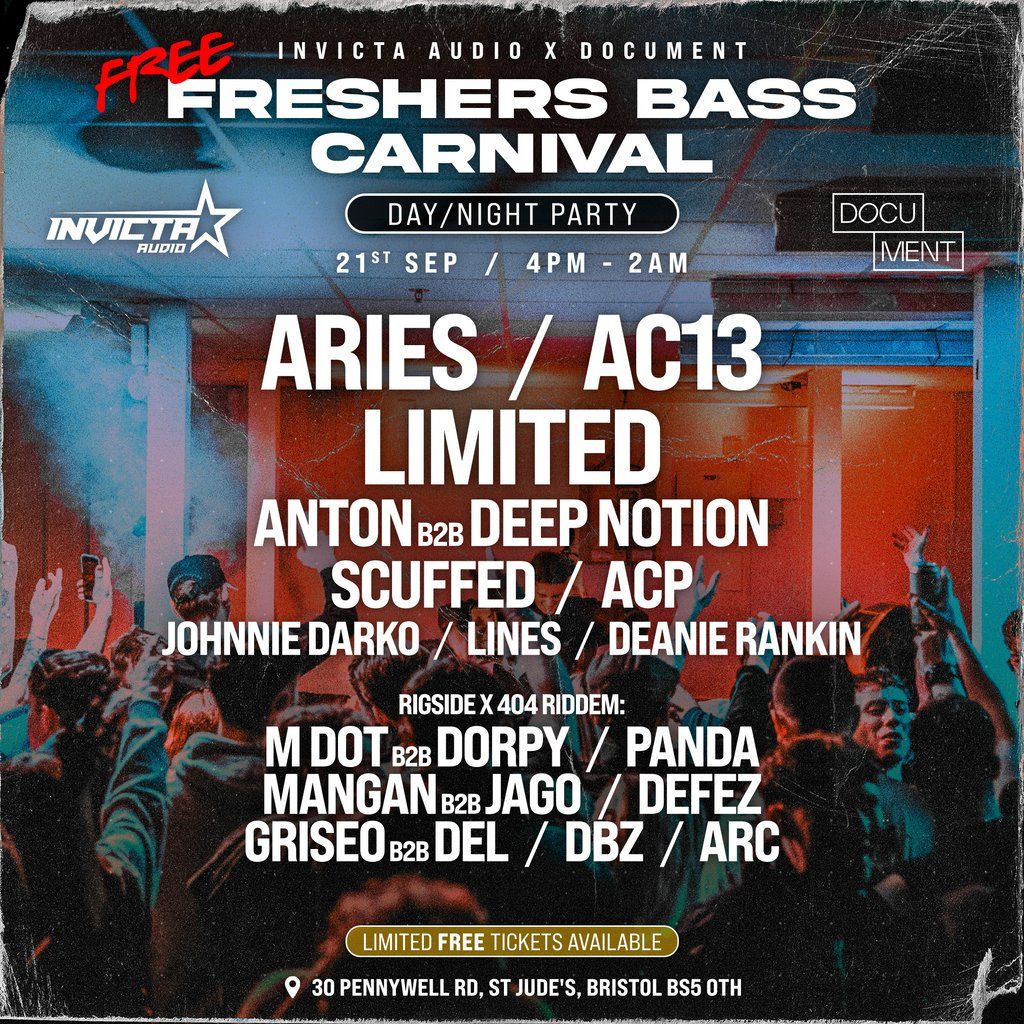 Invicta: Freshers Bass Carnival [FREE DAY-NIGHT PARTY] | BRISTOL