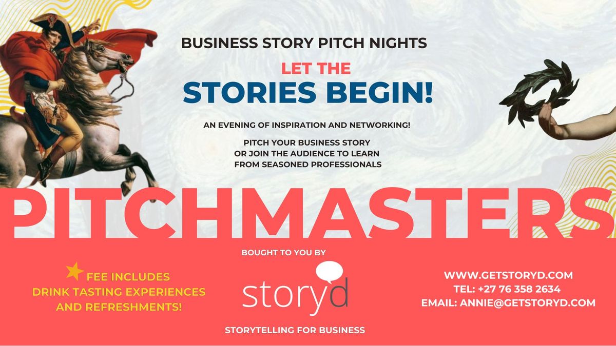 Pitchmasters 2025 Launch Event - Business Story Pitch Night with Drinks Tasting